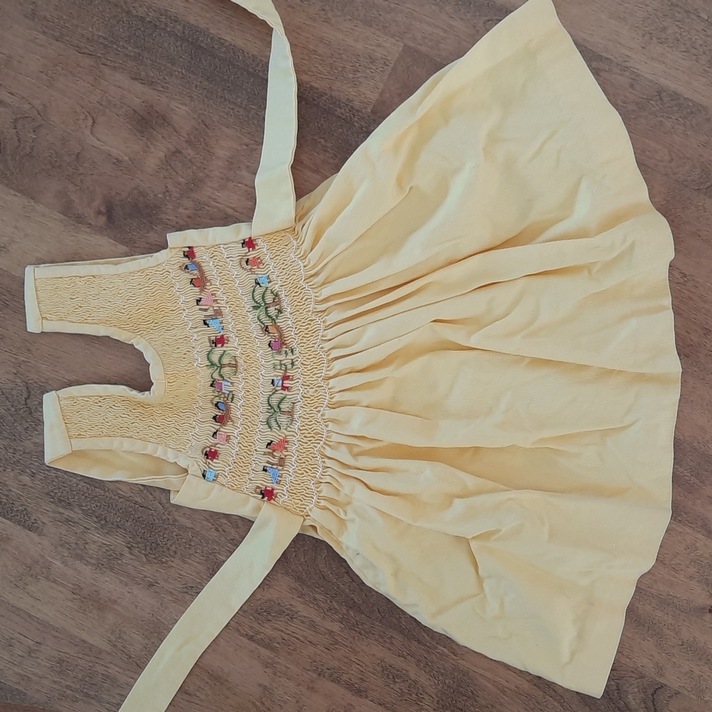 Smocked handmade sleeveless dress 2T